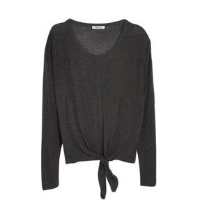 Madewell Gray Thin Knit Long Sleeve Tee XS 1652